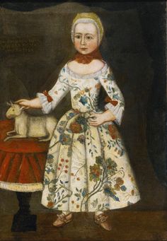 a painting of a woman in a white dress