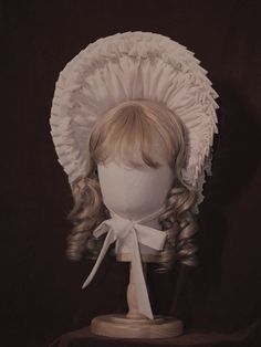 Attention: This price includes a bonnet only, others are not included. Elegant White Fitted Bonnet, Elegant Fitted Summer Bonnet, Elegant Bonnet For Spring, White Fitted Vintage Bonnet, Elegant Fitted Bonnet For Church, Fitted Cotton Cream Bonnet, Fitted Ruffled Hats For Spring, Fitted Ruffle Hats For Spring, Spring Fitted Hats With Ruffles