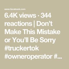 6.4K views · 344 reactions | Don’t Make This Mistake or You’ll Be Sorry #truckertok #owneroperator #greenscreen #mechaniclife #wheels  #mechanictools #mechanicsoftiktok 
#mechanics #greenscreen #reels #reels2024 #ford #chevy #dieseltrucks #dieselpower | Scottyy AutoTips | Scottyy AutoTips · Original audio Mechanic Life, Mechanic Tools, Diesel Trucks, Chevy, Ford, Audio, Cars