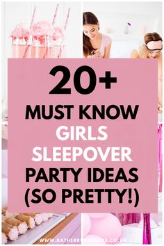 DIY creative sleepover slumber party ideas for girls Pink Slumber Party Decorations, Slumber Party Ideas For Women, Slumber Party Birthday Ideas, Sleepover Decoration Ideas, Birthday Slumber Party Ideas, Pink Slumber Party, Pamper Party Ideas, Slumber Party Activities