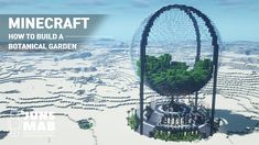 Minecraft Dome, Minecraft Amazing Builds, Minecraft Build House, Houses In Minecraft, Minecraft House Tutorial, Minecraft Greenhouse, Garden Minecraft, Minecraft Starter House, Oasis In The Desert