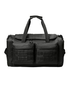 CornerStone ® Tactical Duffel - BLACK - OSFA | CornerStone Tactical Duffel in Black Size OSFA | Polyester Canvas Display Patches, Daisy Chains, Safety Vest, Lifestyle Motivation, Duffel Bags, Daisy Chain, Duffel Bag, Front Zipper, Gym Bag