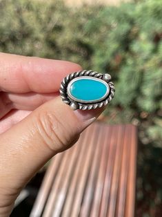 Kingman Turquoise Sterling Silver Ring Size 7.5 / Crimson Buffalo / Handmade Bohemian Jewelry / Gifts for Her / Turquoise Jewelry / OOAK - Etsy Bohemian Untreated Blue Turquoise Ring, Southwestern Style Untreated Blue Turquoise Ring, Bohemian Blue Turquoise Cabochon Ring, Unique Blue Turquoise Ring, Adjustable Untreated Blue Turquoise Ring, Handmade Artisan Turquoise Ring, Artisan Blue Rings One Of A Kind, Artisan One Of A Kind Turquoise Ring, Artisan Blue Ring