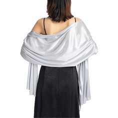 PRICES MAY VARY. ♥Shawl and wrap for women: Carefully selected with satin fabric, this smooth crepe scarf looks pearly texture, looks high-end and elegant, will be your great addition to your formal outfit. ♥Multi-use: 78.74x27.55in, can used as shawls, scarves, headscarf, veils, sunscreen scarf, stole, etc, come with 4 colors, choose suitable color for better matching. ♥Satin material: This women’s shawl and wrap is made of quality satin silk fabric, luxurious silky and soft hand feeling, light Bridesmaid Scarves, Evening Shawls, Blue Shawl, Bridal Wrap, Sheer Scarf, Shiny Fabric, Wedding Shawl, Silk Shawl, Women Shawl