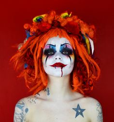 Circus Makeup, Joker Clown, Scary Clown Makeup, Creepy Carnival, Halloween Circus, Halloween Eye Makeup, Halloween Clown, Amazing Halloween Makeup, Horror Makeup