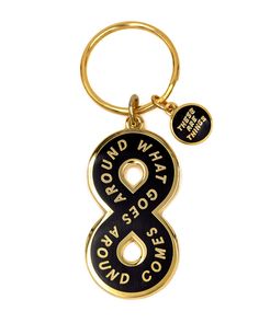 Karma Loop Keychain-These Are Things-Strange Ways Key Charms Aesthetic, Aesthetic Car Keychain, Key Chains Ideas, Keys Aesthetic, Loop Keychain, Winter Wishlist, Pinterest Summer, Bat Skull, Enamel Keychain