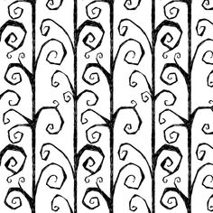 an intricately designed metal fence with swirls and leaves on it, vintage line drawing or engraving