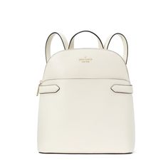 New With Tags 100% Authentic Kate Spade New York Staci Dome Backpack Meringue With Light Gold Tone Hardware Style # Kg021 Comparable Value$359 Saffiano Leather Zip Closure Interior: Zip And Slip Pockets Two-Way Spade Lining Exterior: Magnetic Snap Pocket Metal Pin-Mount Logo In Front Handle With 2" Drop Adjustable Shoulder Straps 30" Dust Bag Not Included Height: 11 1/2" Width: 10" Depth: 5 1/2" Kate Spade Saffiano Leather Bags For Daily Use, Kate Spade Saffiano Leather Bags, Classic Kate Spade Backpack With Removable Pouch, White Kate Spade Bag With Zipper Closure, Kate Spade Backpack With Detachable Strap For Errands, Chic Kate Spade Leather Backpack With Detachable Strap, Elegant Kate Spade Leather Backpack With Detachable Strap, Elegant Travel Backpack With Gold-tone Hardware, Elegant Kate Spade Leather Satchel Backpack