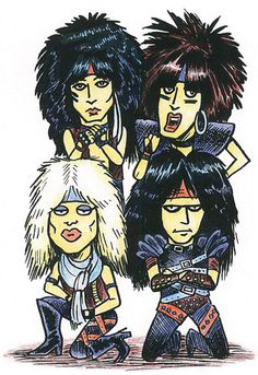 the band kiss is shown in this drawing