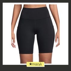 in stock Sporty High Waist Shorts With Pockets, Black Compression Athletic Shorts With Pockets, Fitted Biker Shorts With Pockets For Sports, Black Compression Shorts For Outdoor Activities, Black Athletic Shorts With Pockets, Sports Biker Shorts With Pockets, Black Fitted Athletic Shorts With Pockets, Fitted Gym Biker Shorts With Pockets, Sports Shorts With Multiple Pockets