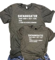 Shenanigator & Shenanigatee Best Friend Shirts Both tees are unisex fit and very soft. Even though one is tied and rolled, it is still unisex. Perfect for friends or couples and all the shenanigans you may get yourselves into :-) HOW DO I KNOW WHAT SIZE FITS ME BEST These tops are a unisex fit. Most women purchase a size down with unisex fitting shirts. Men are usually good ordering the normal size they wear. Please see the size chart in the pictures section of this listing. Shirt material s Best Friend Shirts For 2, Group Vacation Shirts, St Pattys Shirt, Friend Shirts, Brunch Shirts, Matching Friend, Bff Shirts, Funny Couple Shirts, Friend Vacation