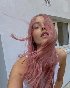 Hair Inspo 2022, Maddie Demaine, Pastel Pink Hair Color, Rosa Hair, Pink Hair Color, Cool Hair, Pink Hair Dye