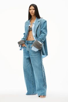 Indigo Fashion, Blue Jean Outfits, Denim Ideas, All Jeans, Indigo Denim, Baggy Pants