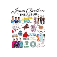 the album cover art for jonas brothers'album, featuring an image of various people