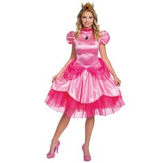 Princesa Peach Cosplay, Princess Peach Halloween Costume, Princess Peach Halloween, Princess Peach Dress, Princess Peach Costume, Princess Peach Cosplay, Peach Costume, Super Mario Princess, Mario And Princess Peach