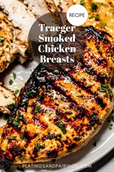 This easy Traeger Chicken Breasts recipe features Greek marinated chicken breasts cooked low and slow on a pellet grill. It’s the perfect summer meal with layers of herbaceous, tart, and smoky flavors in every bite! Traeger Bbq Chicken, Traeger Chicken Breast, Traeger Grill Recipes Chicken, Smoked Chicken Breast, Traeger Chicken, Greek Marinated Chicken, Grilled Chicken Breast Recipes, Traeger Grill Recipes, Chicken Breasts Recipe