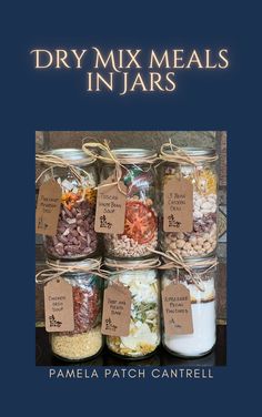 the cover of dry mix meals in jars