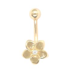 Purity- 14kt Metal Type - Yellow Gold Stones - White Cubic Zirconia Flower  Size -9.7m Gold Flower Ring With Diamond Accents, Cubic Zirconia Yellow Gold Flower Ring, Yellow Gold Cubic Zirconia Flower Ring, 14k Gold Flower Jewelry With Prong Setting, Gold Flower Ring Stamped 14k, Belly Ring, Nose Rings, Nose Ring Stud, Gold Flower