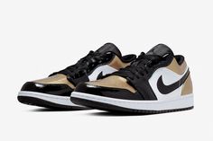 Air Jordan 1 Low ‘Gold Toe’ Nike Air Jordan 1 Low, Nike Air Jordan Retro, Mens Nike Air, Nike Air Jordan 1, Air Jordan 1 Low, Air Jordans Retro, Jordan 1 Low, Sneaker Collection, Black Metallic