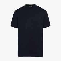 Keep it simple with the casual appeal of this classic navy t-shirt-tailored to a relaxed fit with a crewneck collar. Classic Blue Crew Neck T-shirt, Navy Cotton T-shirt For Everyday, Classic Short Sleeve T-shirt For Casual Gatherings, Classic Cotton T-shirt For Casual Gatherings, Classic Navy Short Sleeve T-shirt, Classic Navy T-shirt For Summer, Classic Navy Cotton T-shirt, Navy Cotton T-shirt With Crew Neck, Navy Cotton Crew Neck T-shirt