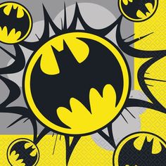 the batman symbol is shown in black, yellow and gray colors on a white background