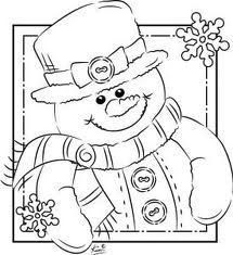 a black and white drawing of a snowman wearing a top hat, scarf and mittens