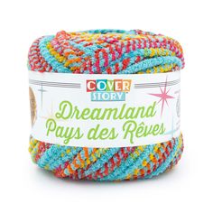 a ball of colorful yarn with the words dream land pay des rives on it