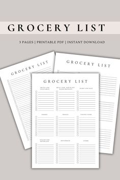 Organize your shopping with this minimalist Grocery List printable! Featuring 9 essential categories, it’s designed for easy use with sections for everything from produce to pantry items. Available in A4, A5, and US Letter sizes, perfect for keeping track of your weekly groceries. Instant download for immediate use!

Grocery list | grocery list printable | grocery list template | Food list | Shopping list | carnivore diet grocery list | low carb grocery list | to do list | meal planner | meal prep planner | grocery planner Diet Grocery List, Low Carb Grocery List, Low Carb Grocery, Meal Prep Planner, Printable Grocery List, Template Food