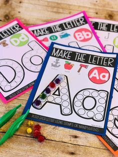 four printable activities for making letters and numbers