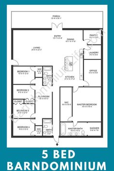 the floor plan for an apartment with 3 beds and 2 bathrooms in each room, which is