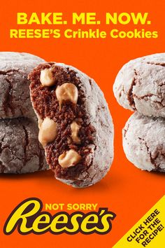 an advertisement for reese's cookies is shown