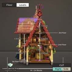 an image of a house that is made out of legos and has different levels