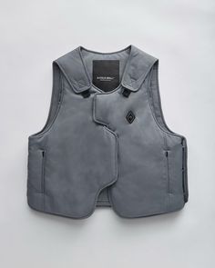 Form Gilet for SS 2024 in a durable slate nylon twill. Available online and at a-cold-wall.com and select global retailers. | Instagram Vest Outfits Men, Ss 2024, Sci Fi Fashion, Unique Backpacks, Cargo Vest, A Cold Wall, Futuristic Fashion, Clothing Details