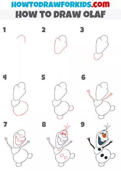 how to draw cartoon characters from frozen world