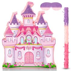 an image of a pink princess castle cutout