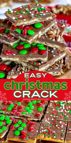 chocolate christmas cracker cookies stacked on top of each other with the title overlay