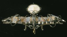 This barrette was made by Albert Paley in 1970, who used silver, gold, ivory, pearls, and labradorite for this elaborate, beautiful piece. Albert Paley, A Strong Man, Strong Man, Metalsmithing Jewelry, Philadelphia Museum Of Art, Contemporary Crafts, Industrial Art, Hair Combs