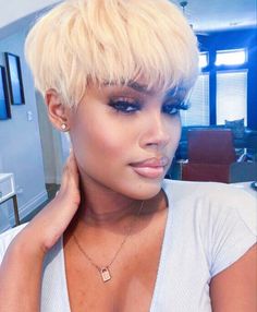 Pixie Cut Short 613 Blonde Human Hair Wigs None Lace Straight Wig For Women USA Blonde Human Hair Wigs, Pixie Cut Short, Finger Waves, 613 Blonde, Pixie Cut Wig, Human Virgin Hair, Black Doll, Straight Wig, Short Cuts