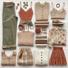 Summer Graduation Outfit Ideas, Tummy Hiding Outfit Ideas, Soft Autumn Clothes, Soft Autumn Aesthetic, Soft Autumn Color Palette Outfits, Warm Autumn Outfits, Soft Autumn Outfits, Therapist Outfit, Warm Spring Outfits