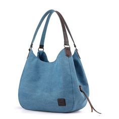 Brand New Made Of High Quality 16 Oz Canvas, Damask Lining, Durable Polyester And Pu Leather Zips Size : Large Size: 13" (L) X 7.1" (W) X 15" (H). Magnetic Snap And Zippered Closing, Easy To Open Quickly. Perfectly Be Used As A Tote Bag, Shoulder Bag, Handbag, Beach Bag. Conform To National Technology , 7.5 Steps Per Inch , Firmness Is 3 Times Than Ordinary Sewing, Well Made, Durable. Color: Blue 1 - Large Available Brown Shoulder Bag, Canvas Handbags, Dooney Bourke Handbags, Nylon Bag, Tote Purse, Leather Hobo, Medium Bags, Shoulder Tote, Bag Shoulder