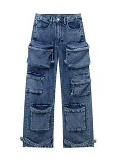 Womens wide leg jeans SIZE (Unit: CM):XS,S,M,L,XL XS Hips:100 Length:116 Waist:70 S Hips:104 Length:117 Waist:74 M Hips:108 Length:118 Waist:78 L Hips:112 Length:119 Waist:82 Note :(1 inch = 2.54 cm, 1 cm = 0.39 inch) Because this is measured by human ,there could be 1-3 cm errors Men Moda, Street Fits, Denim Pattern, Denim Cargo Pants, Love And Co, Denim Patterns, Loose Fabric, Pant Length, Jeans Men