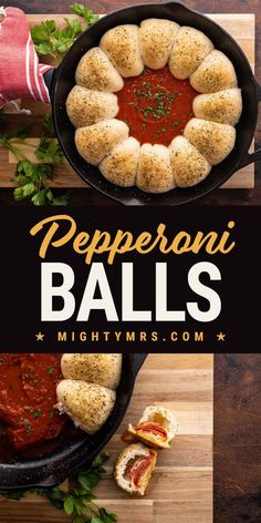 Pepperoni Balls Pepperoni Balls, Pizza Dough Balls, Pizza Ball, Frozen Bread Dough, Italian Herbs, Cast Iron Skillet Recipes, Delicious Pizza, Super Easy Recipes, Easy Appetizer Recipes