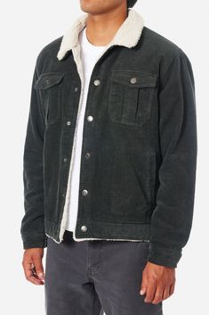 The Harris Jacket is a 100% cotton button-down made from a corduroy shell that offers a custom sherpa body liner, poly sleeve liner, sherpa collar & gussets. Side welt pockets and patch chest pockets. 100% cotton corduroy Front snap button closure Side welt & chest pockets Sherpa body liner and collar Corduroy Jacket, Welt Pockets, Welt Pocket, Snap Button, Chest Pocket, Mens Jackets, Size Medium, Mens Outfits, Collar