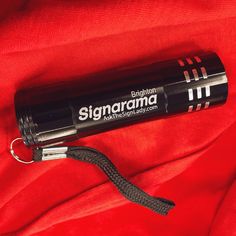 Check out our lastest swag! Custom engraved flashlights. . . . #askthesignlady #signaramabrighton #promos Custom Engraving