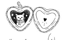 two hearts with cats in them and the words happy valentine's day written below