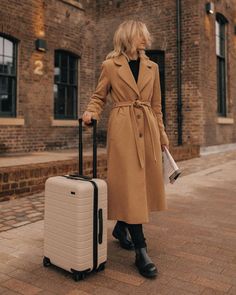 Suitcase Photoshoot, Luggage Photoshoot, Travel Suitcase Aesthetic, Sarah Mantelin, Woman With Suitcase, Walker Bags, Office Necessities, Shooting Studio, Boilermaker