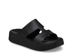 Saw this at DSW! Beach Wedge Slide Sandals With Arch Support, Adjustable Platform Sport Sandals For Vacation, Casual Sandals With Adjustable Fit, Adjustable Casual Sandals, Casual Adjustable Eva Sandals, Adjustable Eva Casual Sandals, Adjustable Synthetic Sport Sandals For Beach Season, Adjustable Eva Sandals For Summer, Black Slide Wedge Sandals For Beach