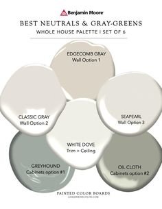 the best neutrals and gray greens paint colors