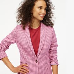 Herringbone wool-blend Holland blazer Trendy Fitted Blazer With Double Button, Spring Business Casual Button-up Blazer, Trendy Fitted Blazer With Double Button Closure, Fitted Trendy Blazer With Double Button Closure, Tailored Button-up Sport Coat For Spring, Tailored Spring Blazer Button-up, Spring Business Casual Blazer With Buttons, Trendy Fitted Button-up Blazer, Tailored Spring Blazer With Button Closure