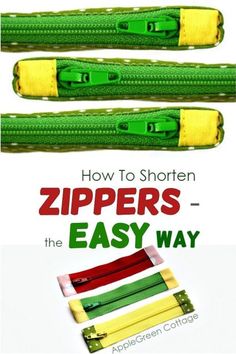 how to shorten zippers - the easy way by appligreen college